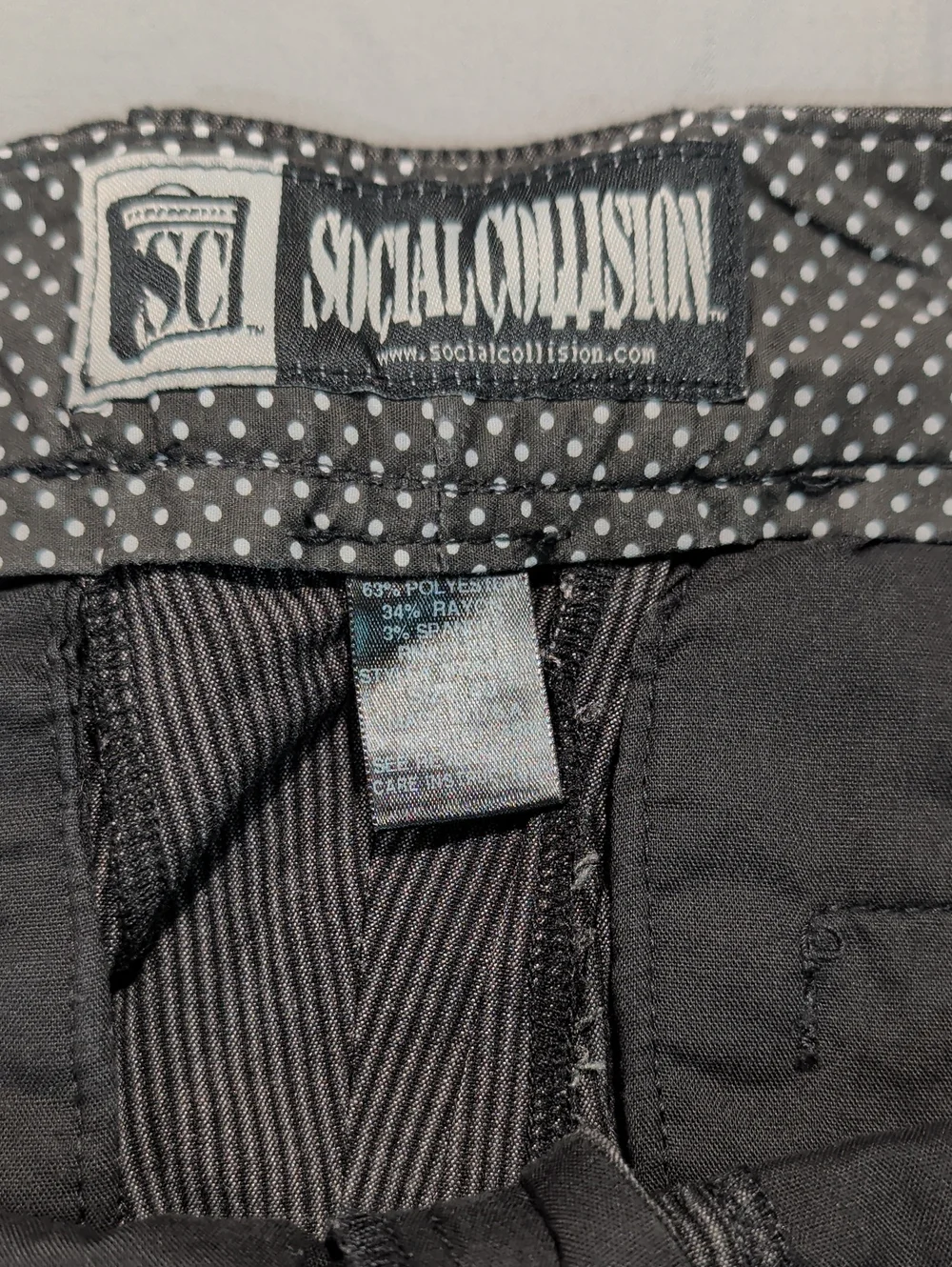 Social Collision Black Pinstripe Chinos - Size 40x32